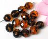 Glasschliffperlen  8mm Braun Bicolor - 10 St�ck