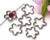 Blume Perlenrahmen Metallelement 16 mm platin-silber - 5 St�ck