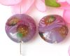 Lampwork Button Rose-Violett-20 mm - 1 St�ck
