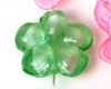 Silverfoil Lampwork Bl�te Gr�n - 1 St�ck